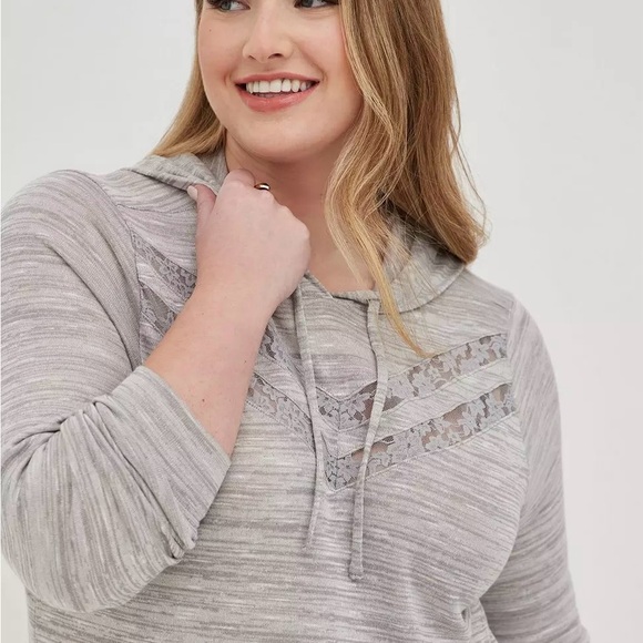 Torrid Grey Lightweight Hoodie - Picture 4 of 4
